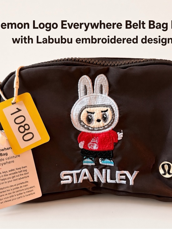 Lululemon Logo Embroidered Character Handbags - 1080,Lululemon Logo Everywhere Belt Bag with Red & White Embroidered Character.